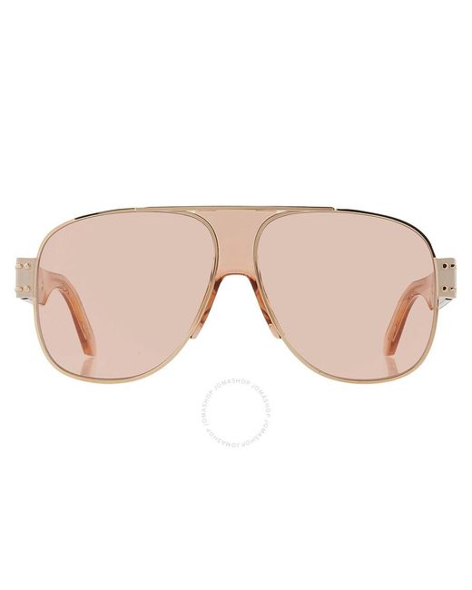 Dior Pink Pilot Sunglasses Dignature A3u Cd40071u 10y 61