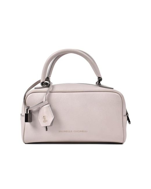 Brunello Cucinelli Pink Light Leather Bag