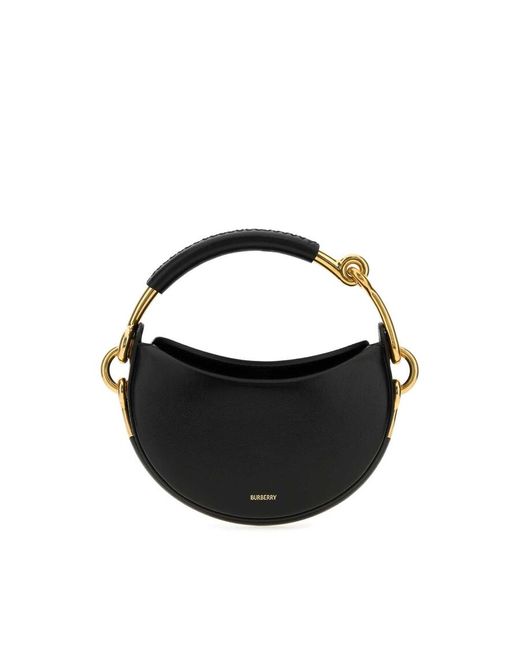 Burberry Black Leather Bridle Handbag