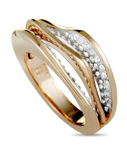 Swarovski Metallic Hilly Rose Plated Crystal Ring