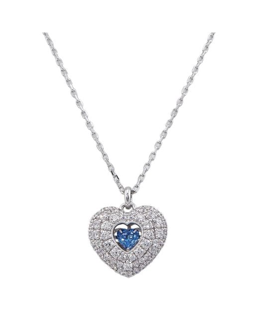 Swarovski White Hyperbola Pendant Heart Rhodium Shiny