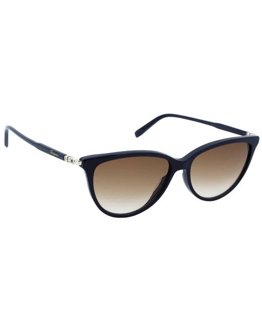Ferragamo Brown Gradient Cat Eye Sunglasses Sf2870s 433 55