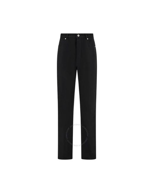 Ferragamo Black Leather Tab Cotton Moleskin Jeans, Brand Size 48 (Us for men