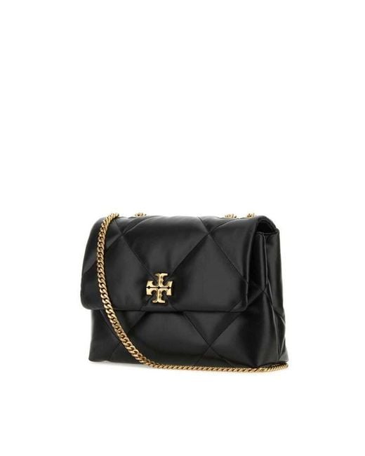 Tory Burch Black Kira Diamond Quilt Convertible Shoulder Bag