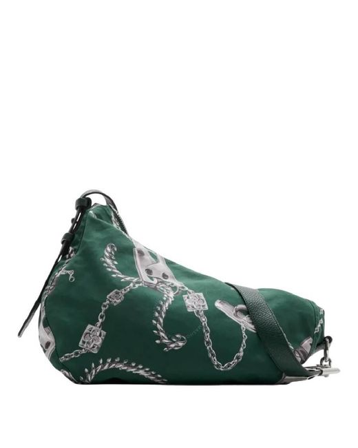Burberry Green Adjustable Shoulder Strap Leather Bag