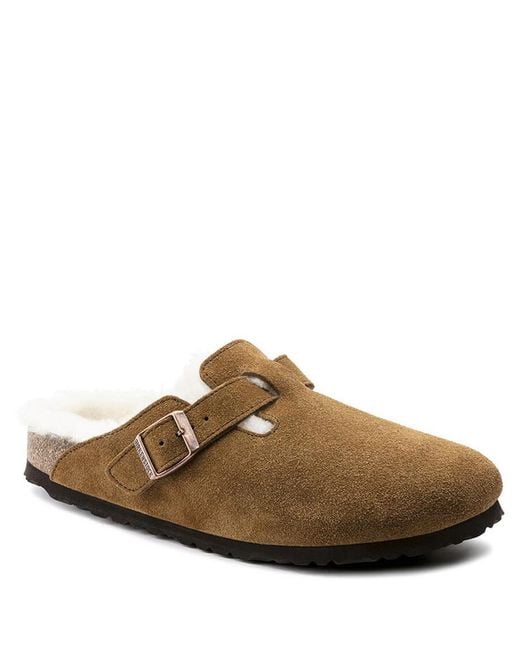 Birkenstock Brown Ladies Mink Boston Shearling Clog, Brand Size 41 Us Size 11