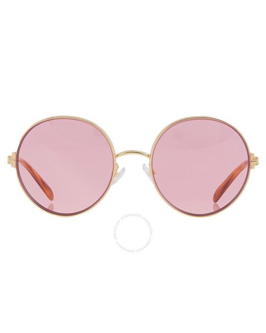 Tory Burch Pink Round Sunglasses Ty6096 336084 54