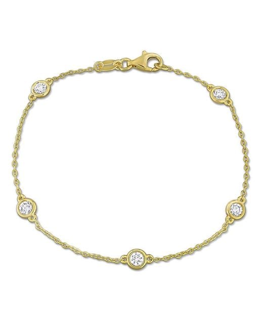 Created Forever Metallic 3/4Ct Tw Lab-Grown Diamond Station Bracelet