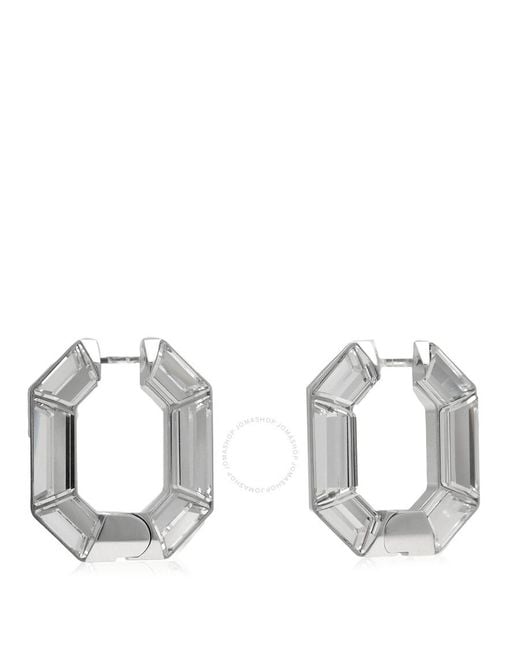 Swarovski Metallic Lucent Octagon Hoop Earrings