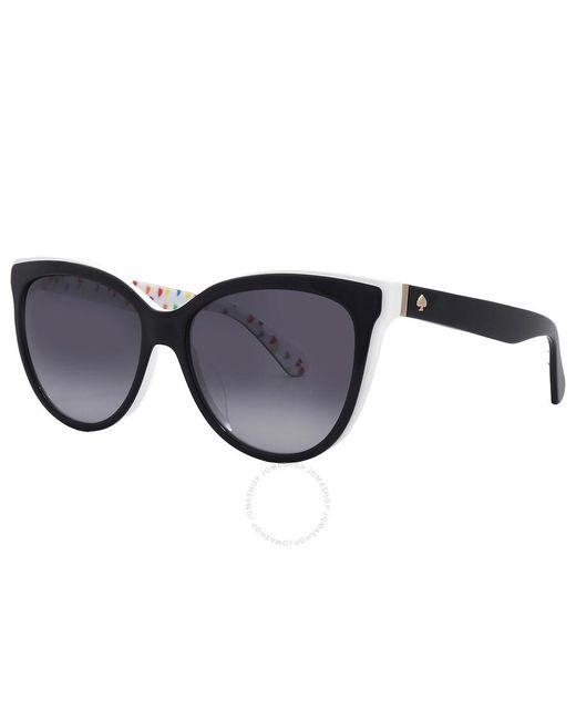 Kate Spade Black Grey Gradient Cat Eye Sunglasses Daesha/s 06zl/9o 56