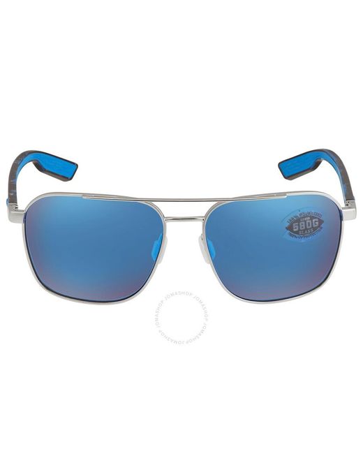 Costa Del Mar Cta Del Mar Wader Blue Mirror Polarized Glass Unisex Sunglasses  293 Obmglp 58