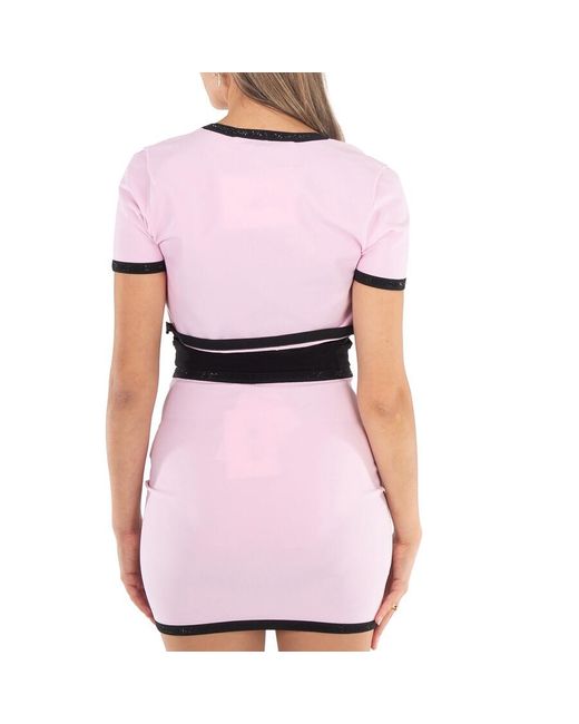 Alexander Wang Pink Light Compact Nylon Cropped Cardigan
