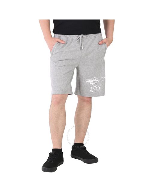 BOY London Gray Boy Myriad Eagle Shorts for men