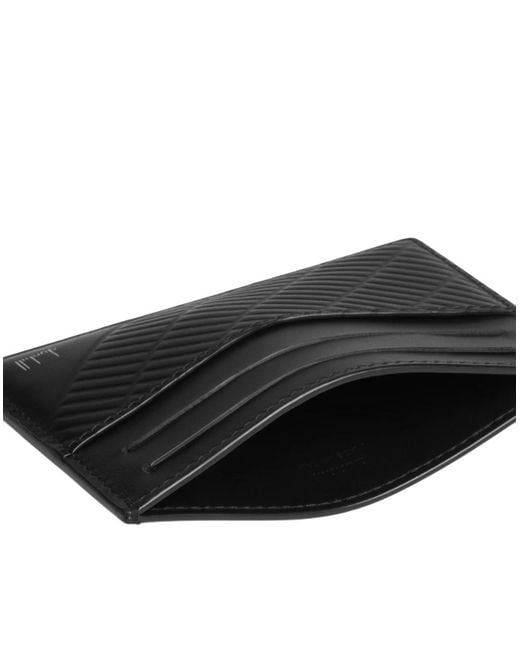 Dunhill Black Contour Leather Card Case for men