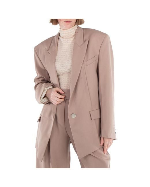 The Attico Brown Glen Oversize Blazer Jacket