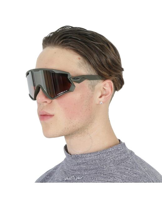 Oakley Gray Wind Jacket 2.0 Prizm Snow Black Shield Sunglasses Oo9418 941826 45 for men