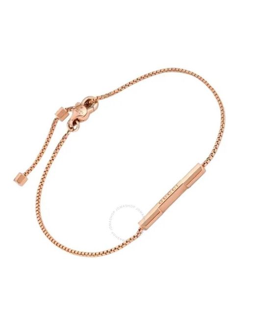 Gucci Metallic Link To Love Bracelet With Bar