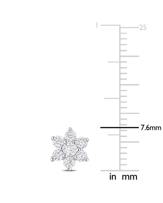 Amour Metallic 1/2 Ct Tgw Created Moissanite Floral Stud Earrings