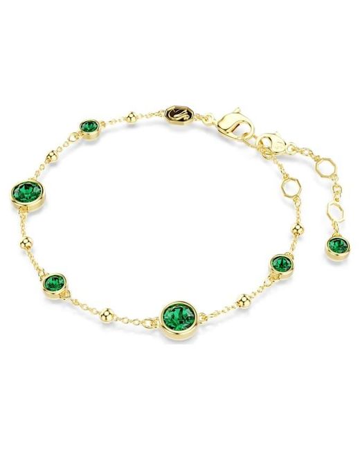 Swarovski Metallic Tone Plated Round Cut Imber Bracelet for men