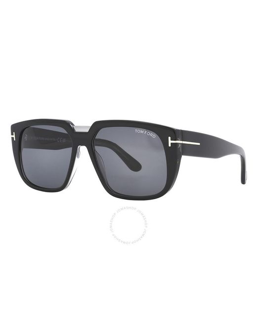 Tom Ford Gray Oliver Smoke Square Sunglasses Ft1025 05a 56 for men