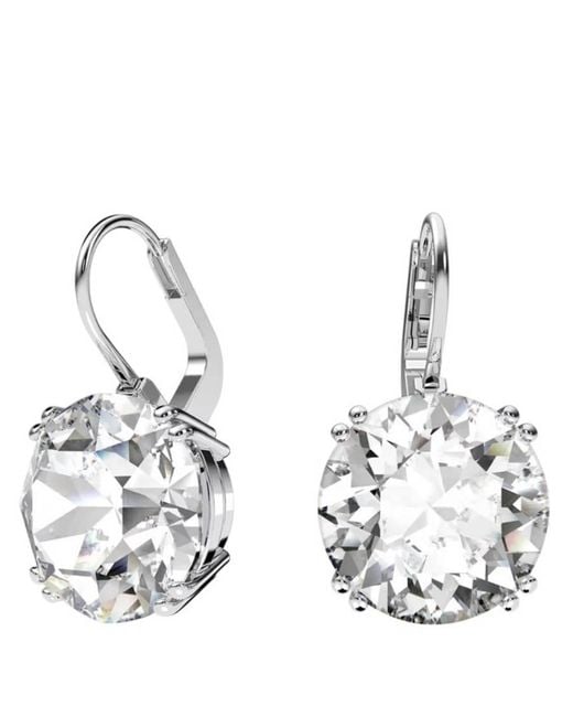 Swarovski Metallic Millenia Rhodium Plated Drop Earrings