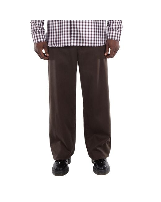 Burberry Gray Straight-Leg Loose-Fit Trousers for men