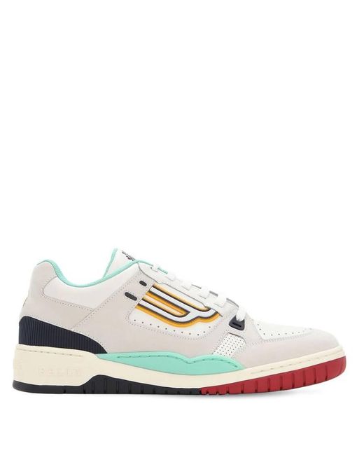 Bally White Kuba Champion Calf Leather Low-Top Sneakers, Brand Size 9 (Us Size 10) for men