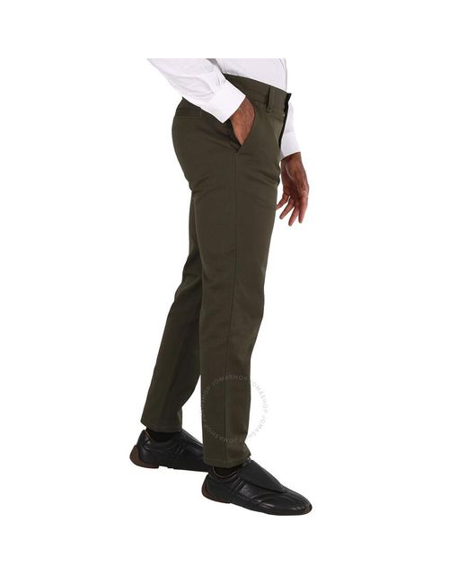 Burberry Gray Military Straight-fit Cropped Tailored Trousers for men