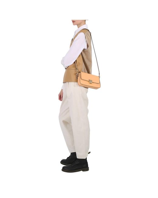 Michael Kors Natural Bradshaw Small Leather Shoulder Bag