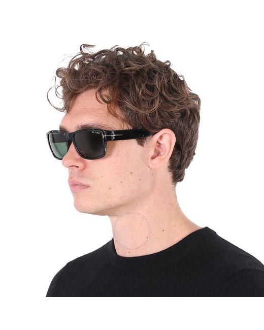 Tom Ford Gray Mason Rectangular Sunglasses Ft0445 01n 58 for men
