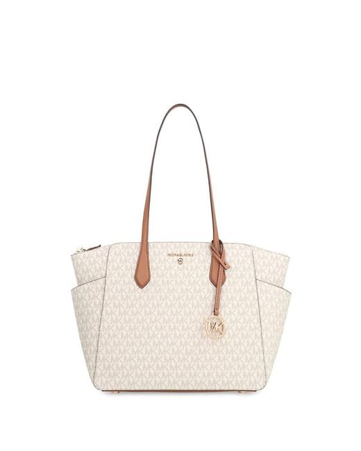 Michael Kors Natural Marilyn Medium Tote Bag With Logo