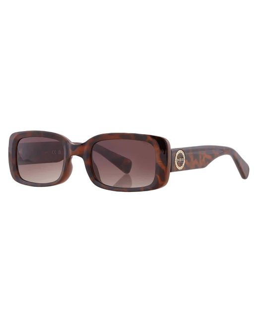 Guess Factory Gradient Brown Rectangular Sunglasses Gf6135 52f 53