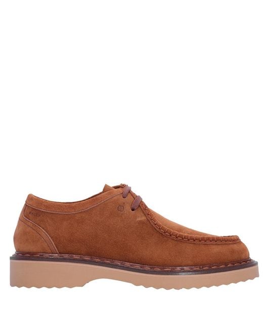 Bally Brown Nadhy Calf Suede Derby Shoes, Brand Size 7 Us for men