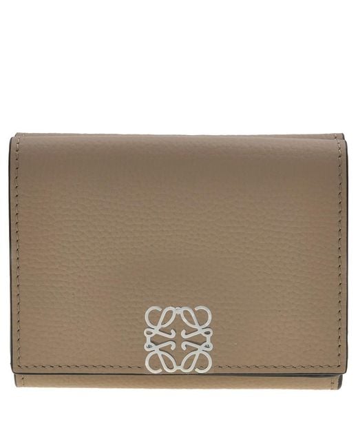 Loewe Natural Anagram Trifold Wallet