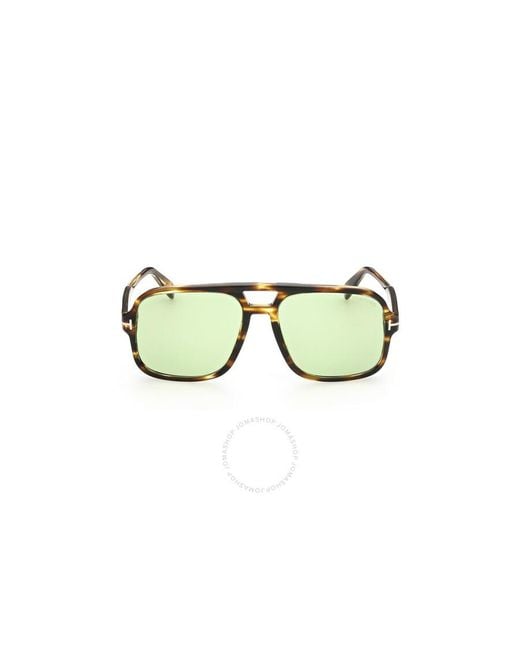 Tom Ford Falconer Green Navigator Sunglasses Ft0884 52n 60 for men