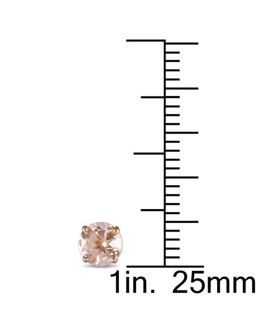 Amour Pink 1 Ct Tgw Morganite Solitaire Stud Earrings for men