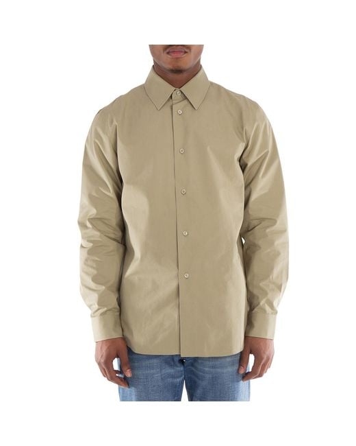 Burberry Green Equestrian Knight-Motif Cotton Buttoned Shirt for men