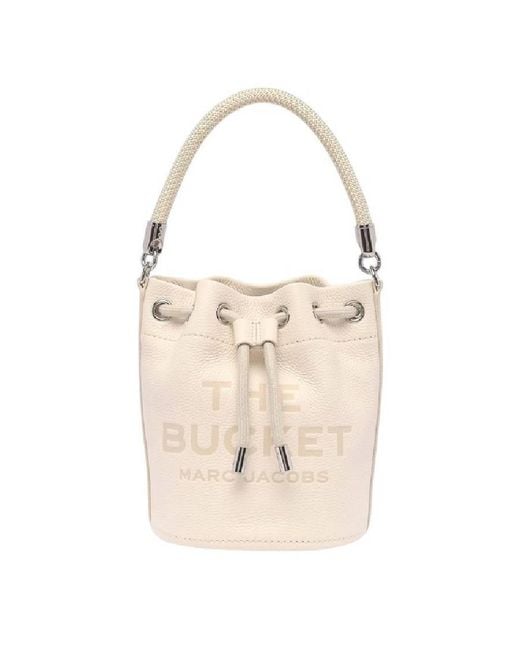 Marc Jacobs Natural Drawstring Pull Closure Bucket Bag
