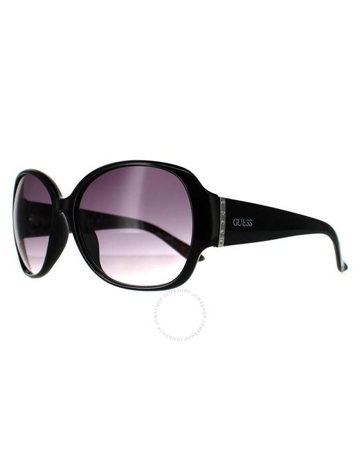 Guess Factory Black Smoke Gradient Oval Sunglasses Gf0284 01b 60