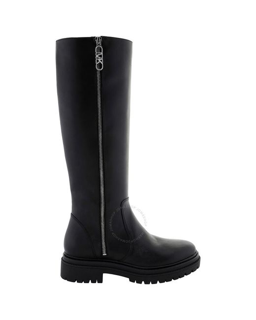 Michael Kors Black Regan Leather Knee-High Boots