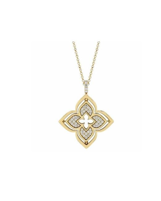 Roberto Coin Metallic Venetian Princess Pirouette Diamond Pave & Malachite Pendant for men