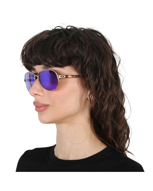 Oakley Purple Feedback Prizm Violet Pilot Sunglasses