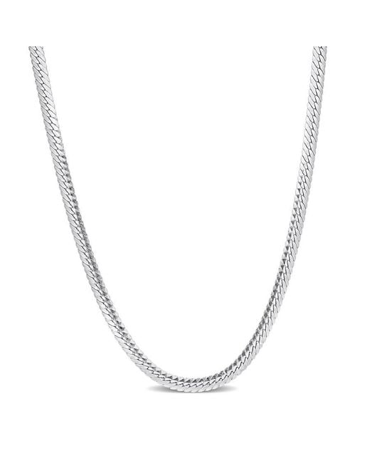 Amour Metallic Herringbone Chain Necklace