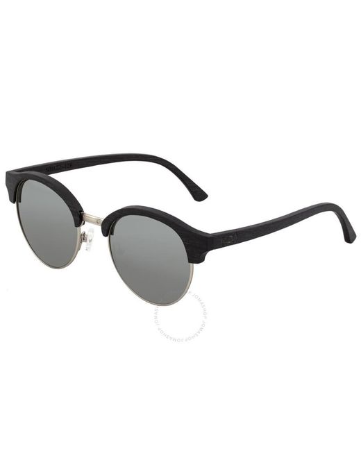 Earth Brown Misty Mirror Coating Browline Sunglasses