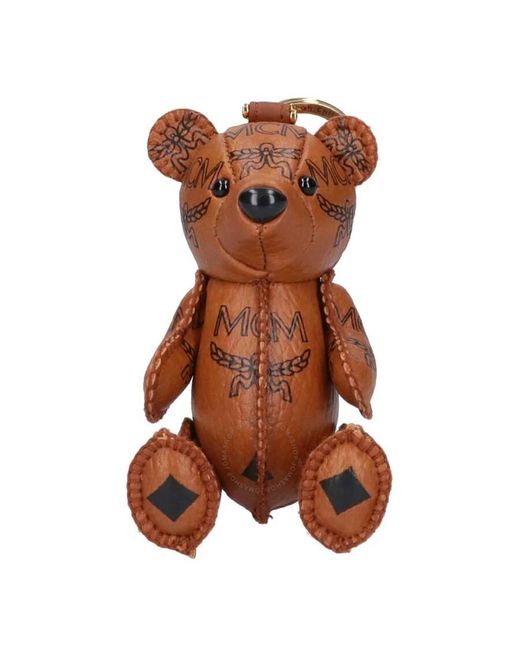 MCM Brown Signature Visetos Park Bear Charm