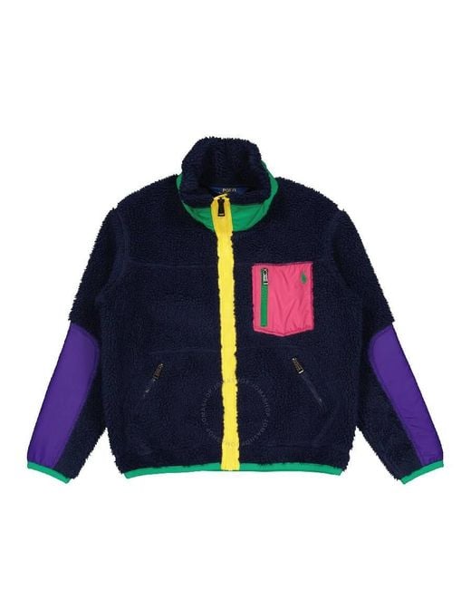 Polo Ralph Lauren Blue Long Sleeve Fleece Jacket