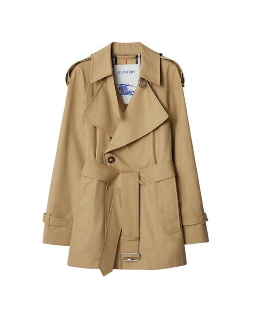 Burberry Natural Gabardine Belted Trench Jacket, Brand Size 10 Us