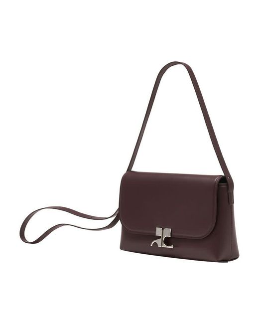 Courreges Purple Icotype Shoulder Bag Burgundy