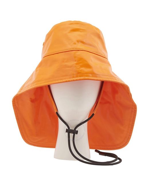 Burberry Orange Deep Logo-print Fisherman Hat