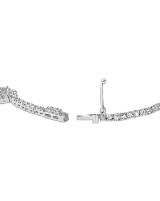 Haus of Brilliance Metallic 14K 1 1/2 Cttw Diamond Heart Station Strand Bracelet (H-I Color, I1-I2 Clarity)